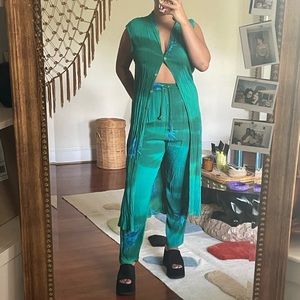 OK MIKE Vintage two piece tie dye gauze set